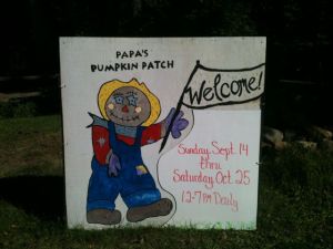 Poppy welcome sign